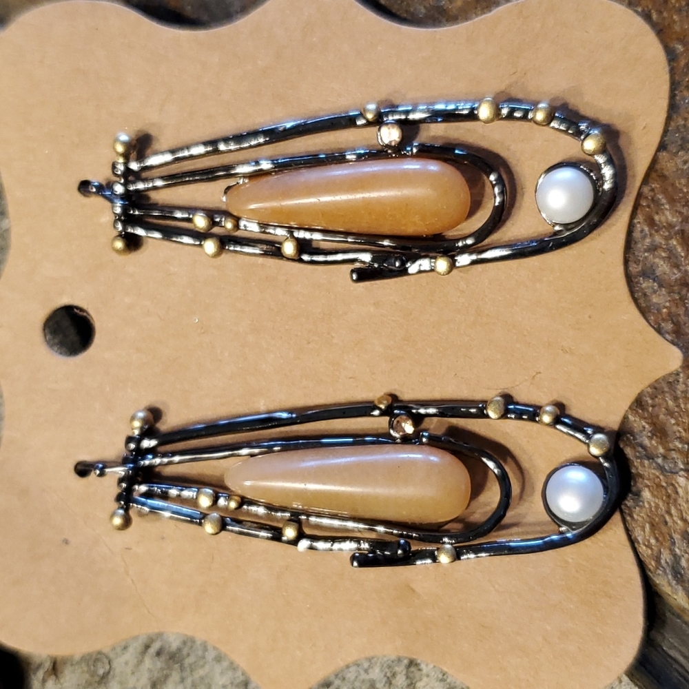 Natural Stone Dangle Earrings
